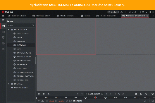 Smartsearch a acusearch z celeho obrazu kamery