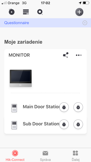 Hik-Connect po prihlaseni