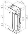 EZDZ12VDC elektromagnetický zámok, jednosmerné napätie 12VDC, odber max: 270mA