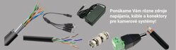 Zdroje napájania, káble a  konektory pre kamerové systémy | ALERTECH