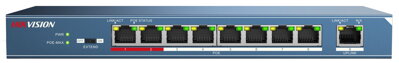 DS-3E0109P-E PoE switch pre napájanie IP kamier a IP videovrátnika