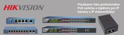 PoE switche a injektory pre bezpečnostné IP kamery | ALERTECH