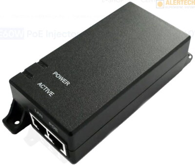 EZPSE60W, PoE injektor pre napájanie IP kamery a IP videovrátnika, 60W