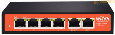 WI-PE51E, PoE extender/switch pre 4 IP kamery