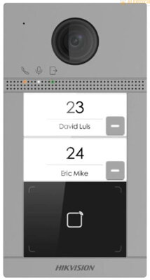 DZKV8213-WME1, prístupy: čip alebo karta, aplikácia v smartfóne, 2 x fyzické tlačítko na zvonenie, otváranie 2 dverí, komunikácia cez internet