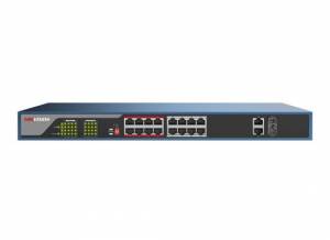 DS-3E1318P-E PoE switch pre napájanie IP kamier a IP videovrátnika