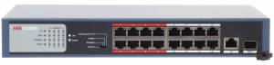 DS-3E0318P-E PoE switch pre napájanie IP kamier a IP videovrátnika