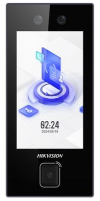 DZK1T344MBFWX-E1,  4.3" dotykový displej, prístupy: rozpoznanie tváre, čip alebo karta, PIN kód, odtlačok prsta, bluetooth, dotykové zvonenie, aplikácia v smartfóne, displejové tlačítko na zvonenie, otváranie 1 dverí, komunikácia cez internet
