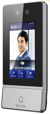 DZKV9503-WBE1, 4.3" dotykový displej, prístupy: rozpoznanie tváre, čip alebo karta, PIN kód, QR kód, 1 x fyzické tlačítko na vyzvonenie, komunikácia cez internet