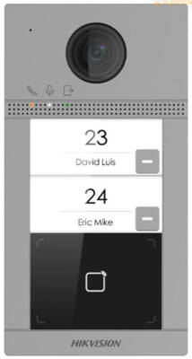 DZKV8213-WME1, prístupy: čip alebo karta, aplikácia v smartfóne, 2 x fyzické tlačítko na zvonenie, otváranie 2 dverí, komunikácia cez internet