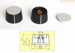 S291 006 - gombík na otočný potenciometer