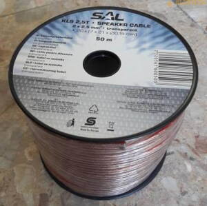 KLS 1.5 - 100m balenie 2x1,5mm2 transparentný repro kábel