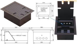 PKR322 - podlahová krabica protišmykový vrch - dopredaj