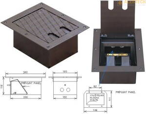 PKR215 - kovová podlahová krabica-dopredaj