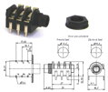 REAN M254-82 - konektor jack 6.3mm stereo do plošného spoja