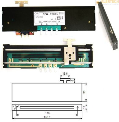 CPA-6201W - ťahový potenciometer