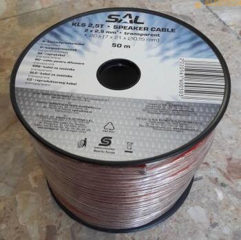 KLS 4 - 50m balenie 2x4 mm2 transparentný repro kábel